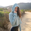 Lightweight Crop Top Pullover Hoodie for Women