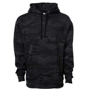 Midweight Camouflage Fleece Pullover Hooded Sweatshirt for Men