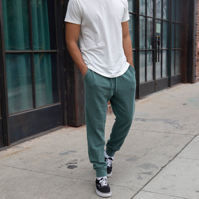 Pigment Dyed Fleece Sweatpant Joggers for Men